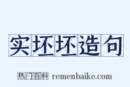实坯坯造句是什么意思的图片